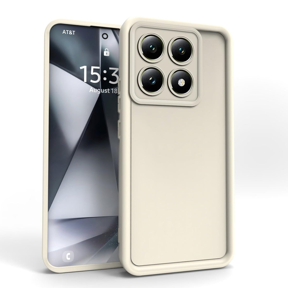 PanXCase Case for Xiaomi 14T - Silicone Fit Lightweight Slim Soft Elegant Design, Camera Protection Shockproof Ultra Thin Bumper Cover (White)