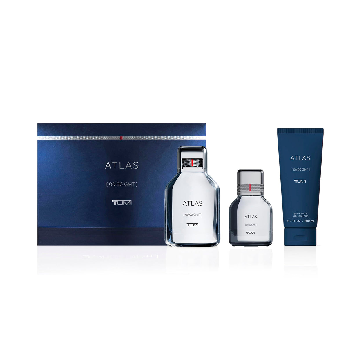 TUMI ATLAS [00:00 GMT] - Bold Cologne for Men with Citrus Fragrance Notes - 3.4 oz & 1.0 oz Eau de Parfum, 6.7 oz Body Wash