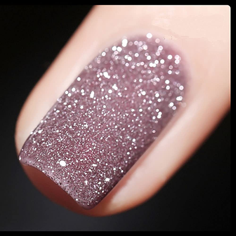 VERONNI Pink Glitter Gel Nail Polish Reflective Shimmer Nail Polish Diamond Nail Gel Soak Off LED Lamp Gel Beginners Manicure Salon DIY For Nail Art?03?