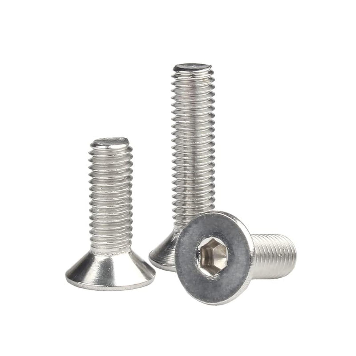ORANXIN M5 x 25mm 100 Pcs Countersunk Bolts 304 Stainless Steel Hex Socket Cap Screw Flat Head Allen Bolts Machine Screws Fasteners