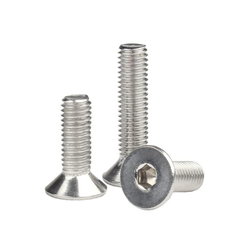 ORANXIN M5 x 25mm 100 Pcs Countersunk Bolts 304 Stainless Steel Hex Socket Cap Screw Flat Head Allen Bolts Machine Screws Fasteners