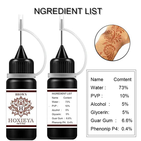 HOXIEYA Temporary Tattoo Fake Kit,Tattoo Fake Freckles Decoration Semi-Permanent DIY Fake Freckles, Freehand Paste/Ink Body Art Painting DIY Supplies -brown