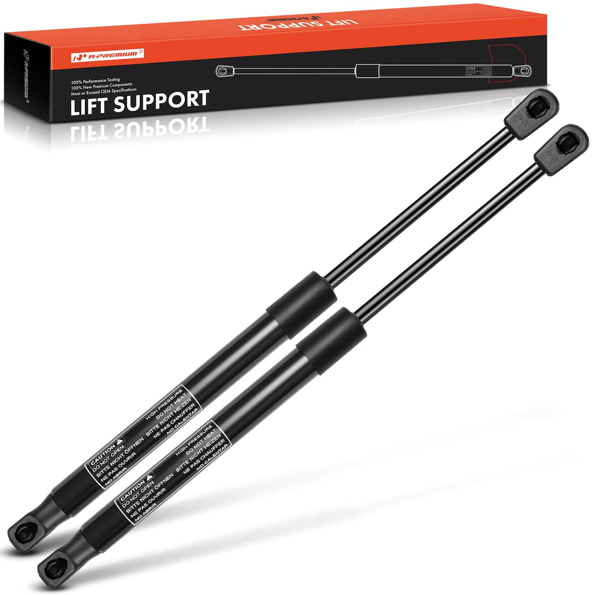 A-Premium Rear Hatch Lift Supports Gas Spring Shock Struts Compatible with Ford Fiesta 2011-2019 Left and Right 2-PC Set