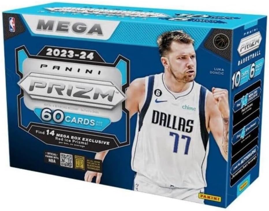 2023-24 Panini Prizm Basketball Mega Box (60 Cards/Box), Blue