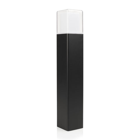 Smartwares Outdoor Black Garden Post, 50 cm, Aluminium, Integrated 12 W LED Lamp, Colour Temperature 3000K, Electric Wired, IP44