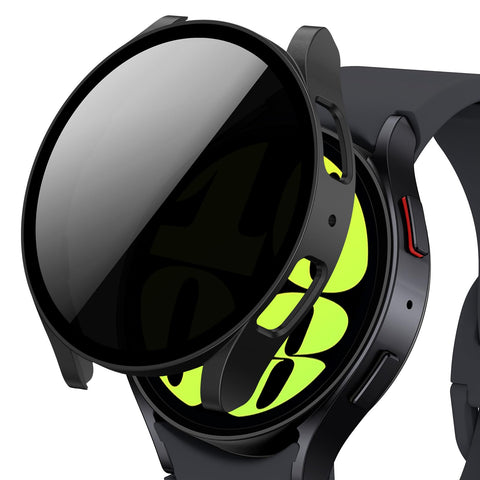 Neitra Privacy Screen Protector Case for Samsung Galaxy Watch 6 2023 44mm Accessories, Hard PC Cover Protective Bumper with HD Anti-Spy Tempered Glass Film, Overall Protective Cover for Galaxy Watch 6