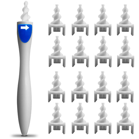 RE-GEN Ear Wax Removal Ear Cleaner Spiral Tool Set, 16pc Reusable Tips