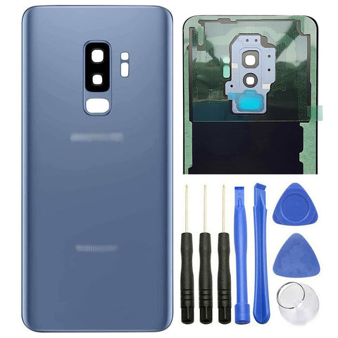 ubrokeifixit Galaxy S9 Plus G965 Rear Back Glass Door Cover Replacement for Samsung Galaxy S9+ G965 6.2",Galaxy S9 Plus All Versions Model,with Tape (S9 Plus G965 6.2/Blue)