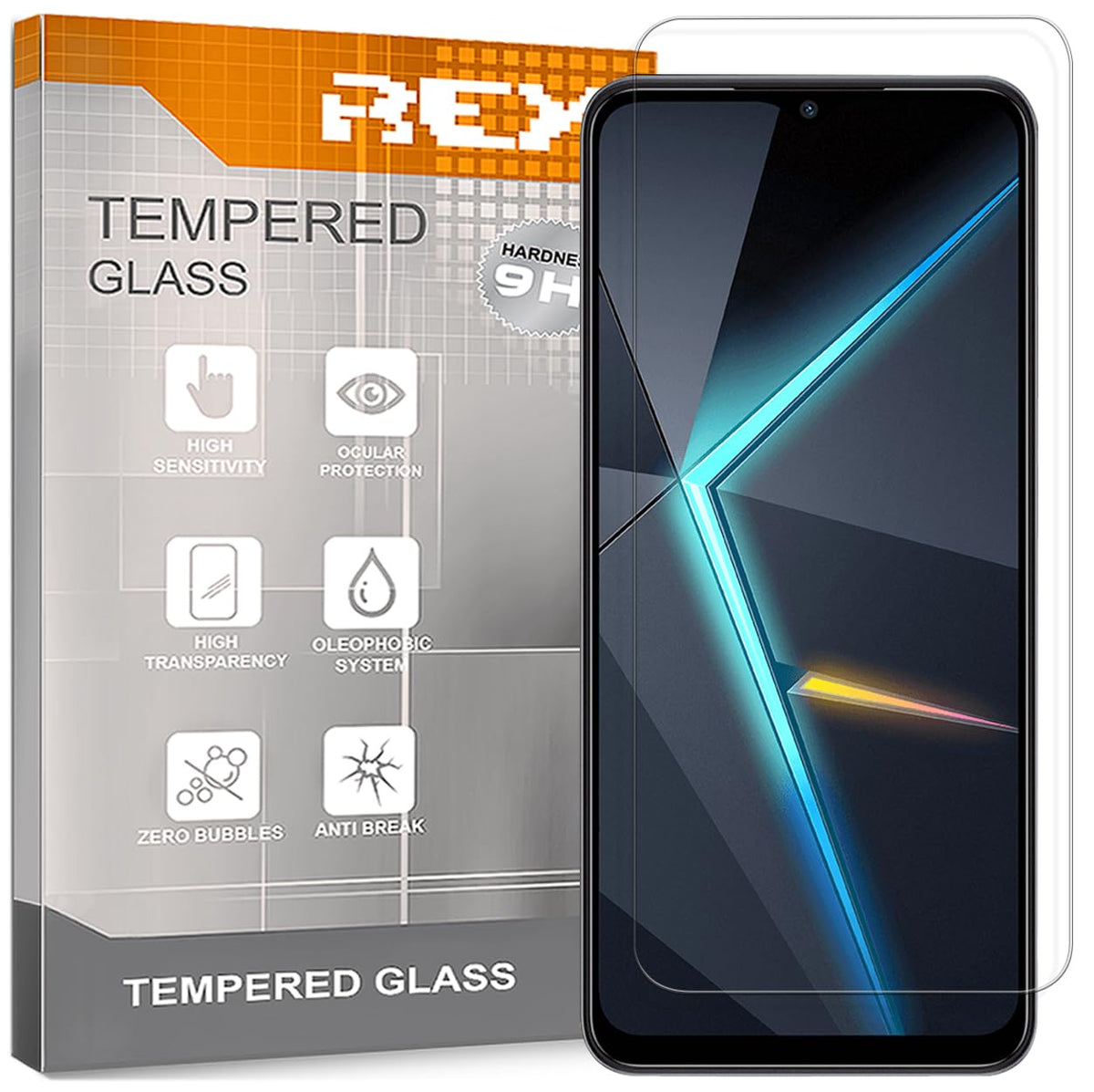REY 2 x Premium Tempered Glass Screen Protector for ZTE Nubia Neo 2 5G