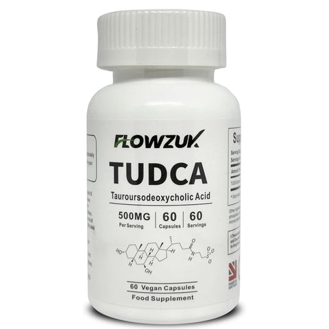TUDCA High Strength 60 Capsules - Tauroursodeoxycholic Acid, Liver Support Supplement, Enhances Proper Bile Production, Boosts Digestion and Immune System Support Flowzuk