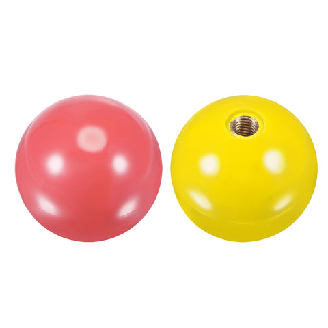 uxcell Joystick Head Rocker Ball Top Handle Arcade Game Replacement Pink/Yellow