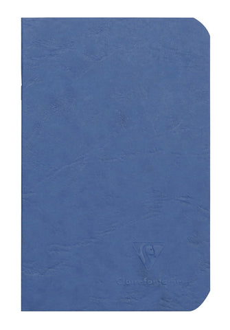 Clairefontaine Age Bag Notebook, 9 x 14 cm, Plain, 96 Pages - Blue