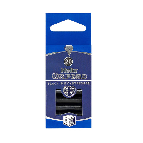 Helix Oxford 219821 Ink Cartridges - Black (Pack of 20)