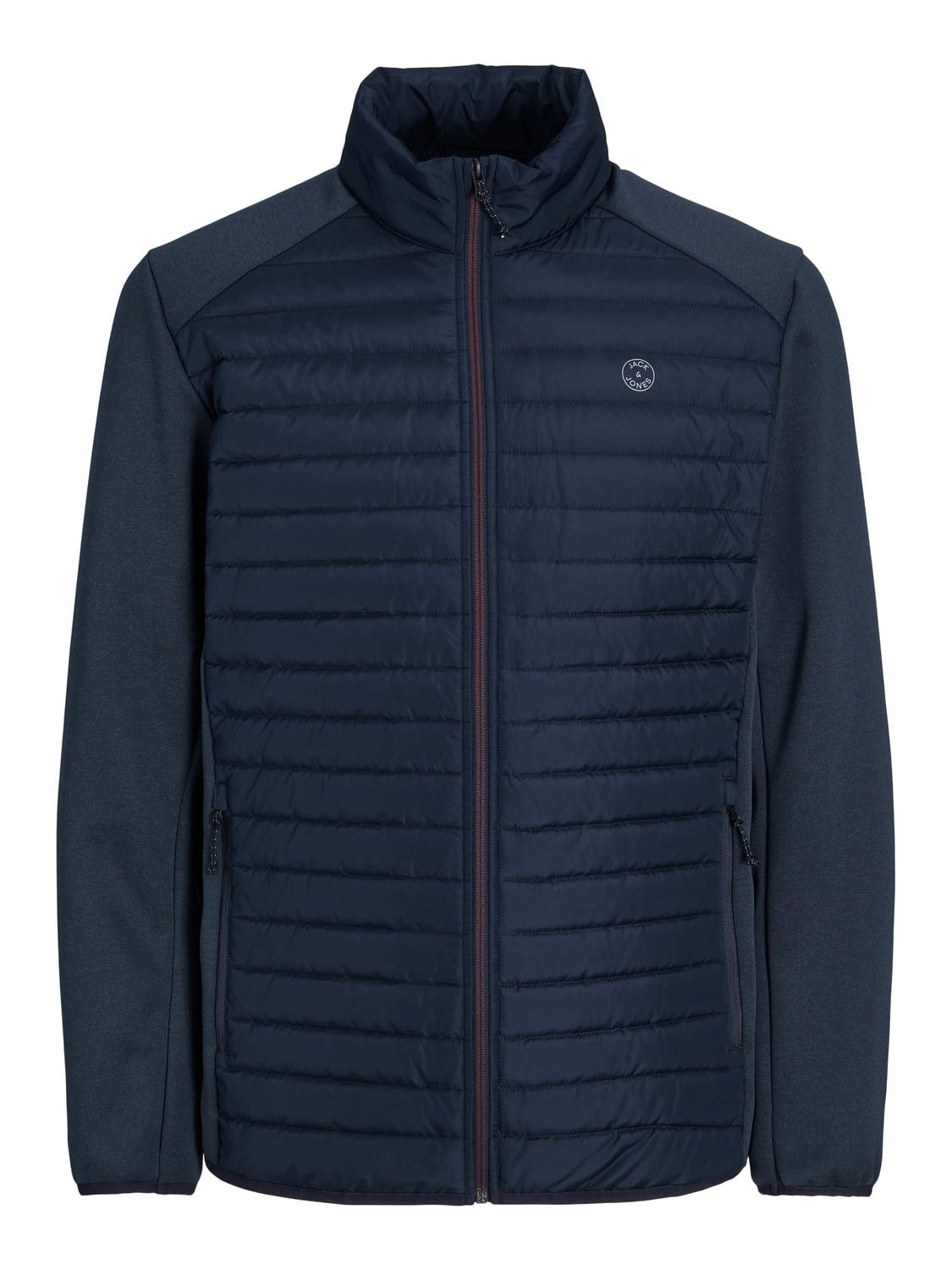 JACK & JONES Men's Jjemulti Quilted Collar Noos Jacket, Navy Blazer/Detail: Set-in Sleeves, M