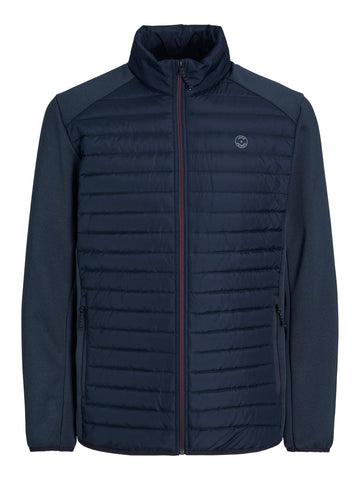 JACK & JONES Men's Jjemulti Quilted Collar Noos Jacket, Navy Blazer/Detail: Set-in Sleeves, M