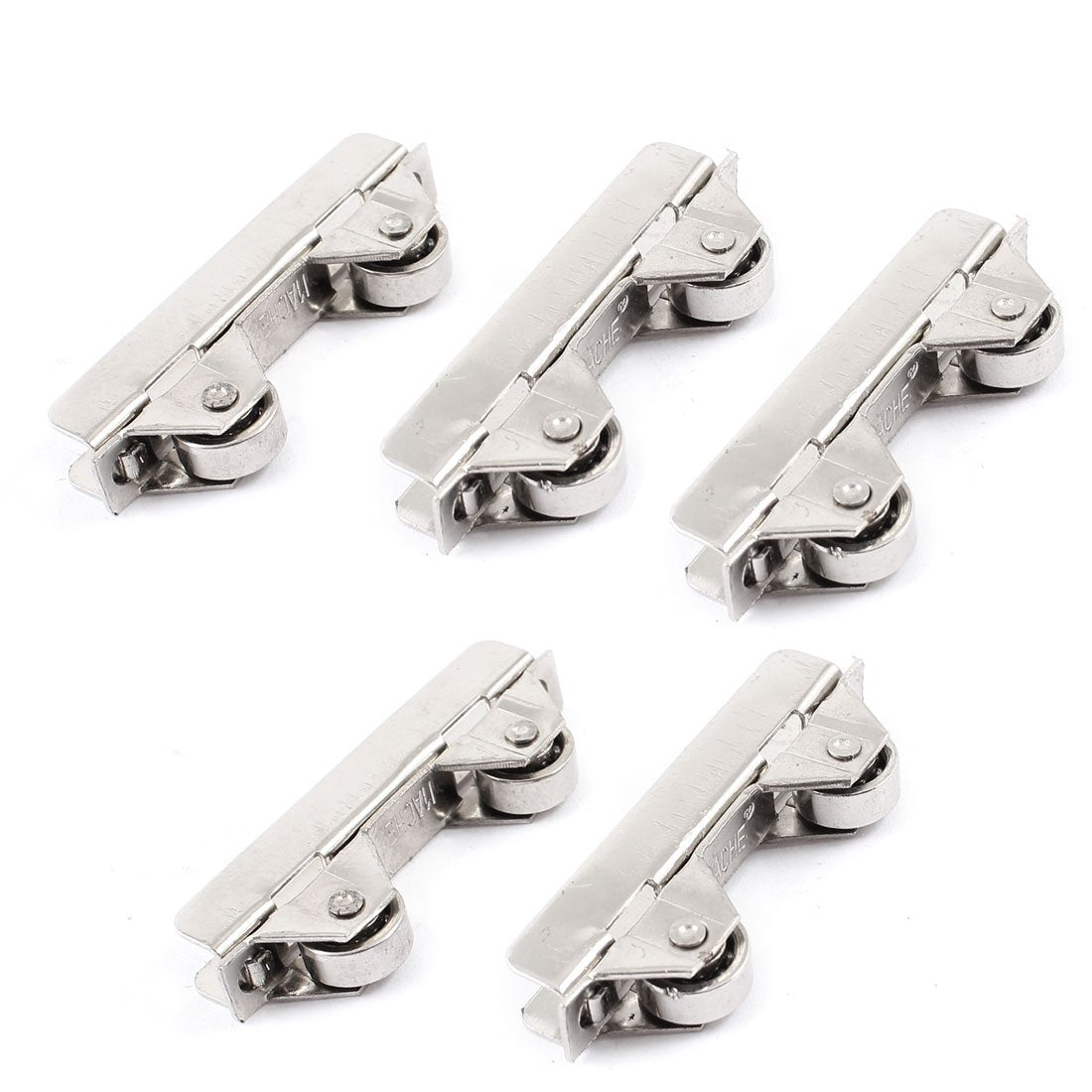 uxcell 5 Pcs Silver Tone Wheel Sliding Wardrobe Glass Window Door Roller
