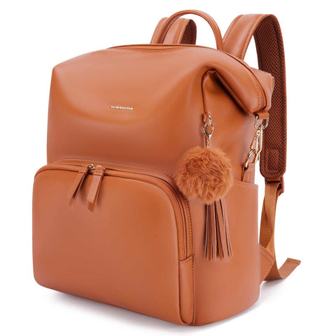 Missnine Backpack Purse for Women Fashion Leather Backpack for College Travel Large Ladies Shoulder Bags with Tassel