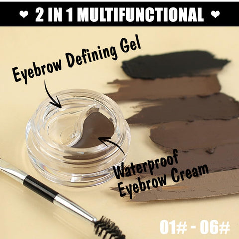 Eyebrow Gel Set - Eyebrow Cream + Clear Styling Eyebrow Gel, Waterproof Eyebrow Gel High Pigment Long Lasting Natural Eyebrow Makeup, suitable for everyone (05#)