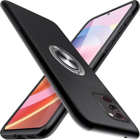 Kaywzo Case for Samsung Galaxy S20 FE 4G/5G,Outdoor Shockproof Case with Invisible Magnetic Ring Kickstand,Hard PC & TPU Silicone Bumper Anti-Scratch Phone Protection Cover,Black