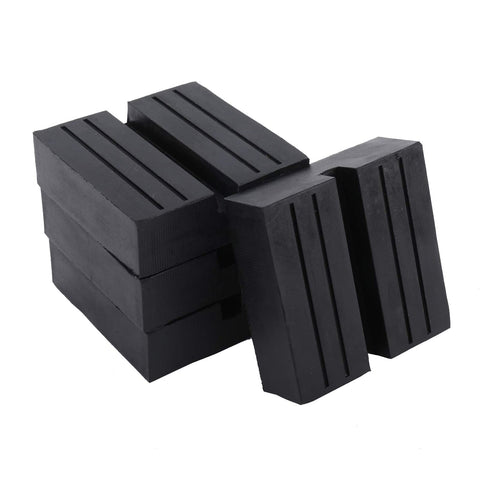 4 Packs Square Jack Pads, Black Anti-Slip Rail Adapter Support Rubber Blocks, Rubber Rail Protector, Pinch Weld Jack Pad and Car Jack Rubber Pad (4)