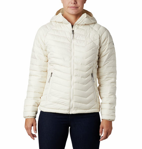 Columbia Women's Powder Lite Hooded Jacket, Chalk, Small
