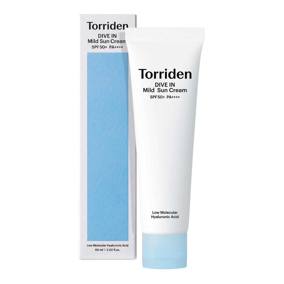 Torriden DIVE-IN Mild Sunscreen, Vegan, Broad Spectrum SPF 50+ PA++++, Non-Nano, Reef-Safe Mineral Sunscreen for All Skin Types | Free of Fragrance, Alcohol, and Colorants | Korean Skin Care