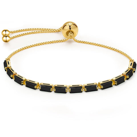 Gold Tennis Bracelet 14K Gold Bracelets for Women Gold Tennis Bracelets for Women Cubic Zirconia Bracelet Dainty Gold Bracelets for Women Adjustable Bracelets for Women Bracelets Gifts for Women