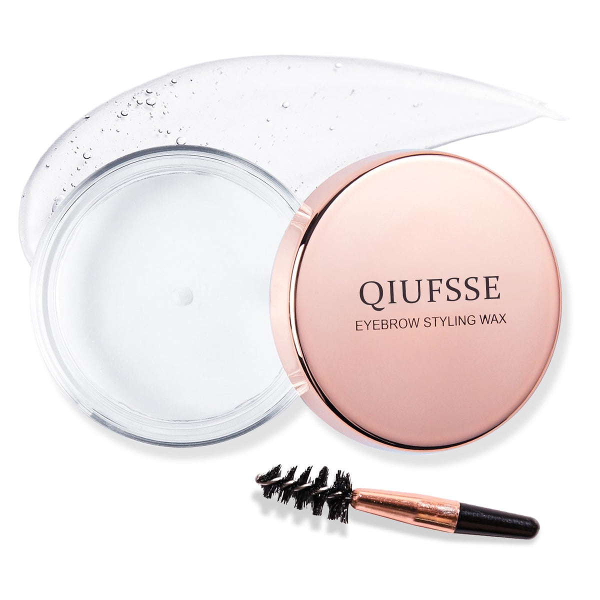QIUFSSE Eyebrow Wax Clear Brow Gel Para Cejas,Lift and Freeze Eyebrow Soap Wax without Residue for Lamination Effect,Long-lasting Waterproof Eyebrow Gel Creates A Fluffy Feathered Look