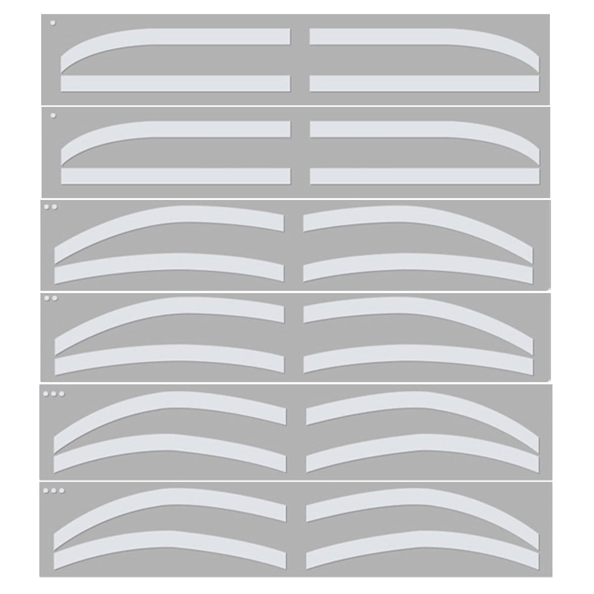 6 Pairs Eyebrow Tattoo Auxiliary Sticker Disposable Adhesive Eyebrow Template Sticker Eyebrow Tattoo Template Sticker