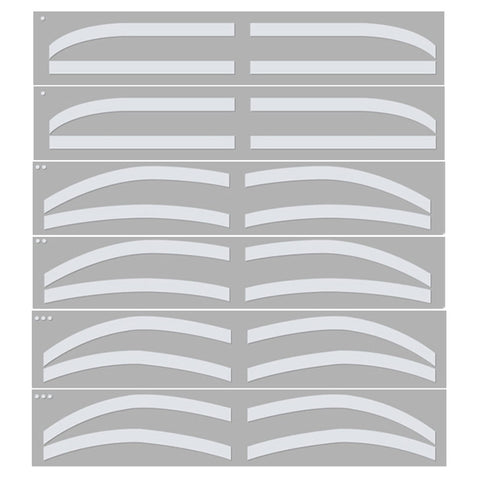 6 Pairs Eyebrow Tattoo Auxiliary Sticker Disposable Adhesive Eyebrow Template Sticker Eyebrow Tattoo Template Sticker