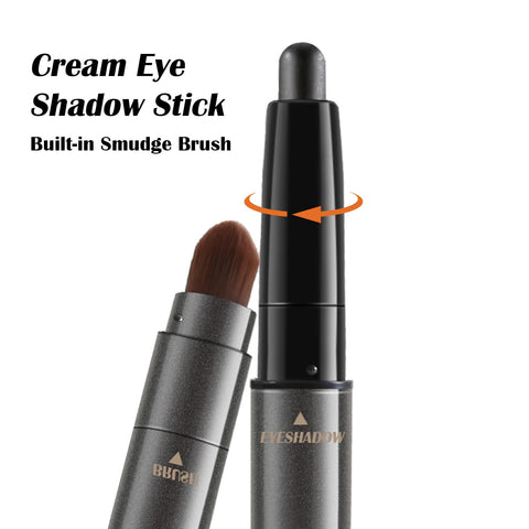 Boobeen Eyeshadow Pencil, Cream Eyeshadow Stick with Blending Brush, Shimmer and Matte Eye Shadow Stick, Waterproof & Long-lasting