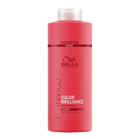 Wella Professionals Invigo Color Brilliance Professional Hair Care, Colour Protection for Coarse Hair, Vibrant Hair Colour, Shampoo 1L