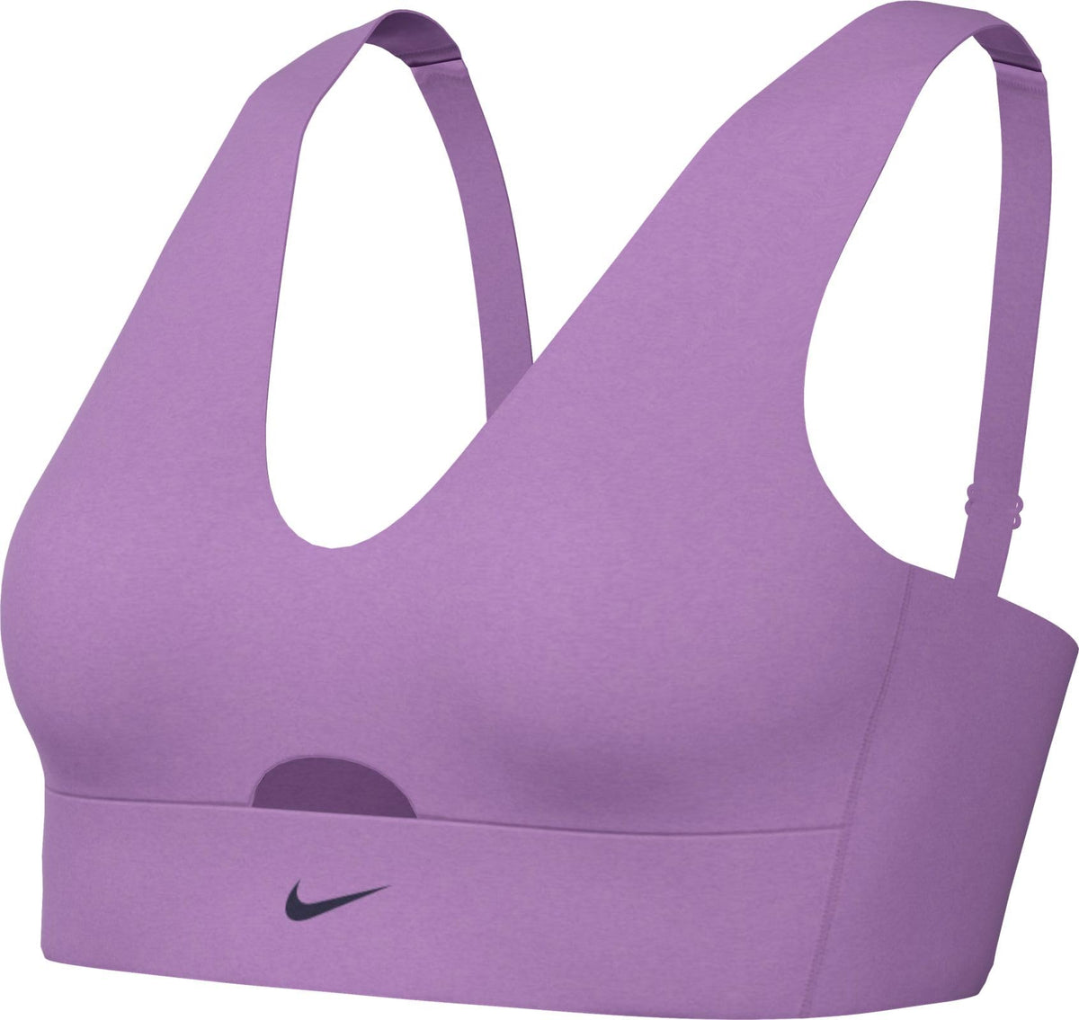 NIKE Indy Plunge T-Shirt Rush Fuchsia/Purple Ink XS