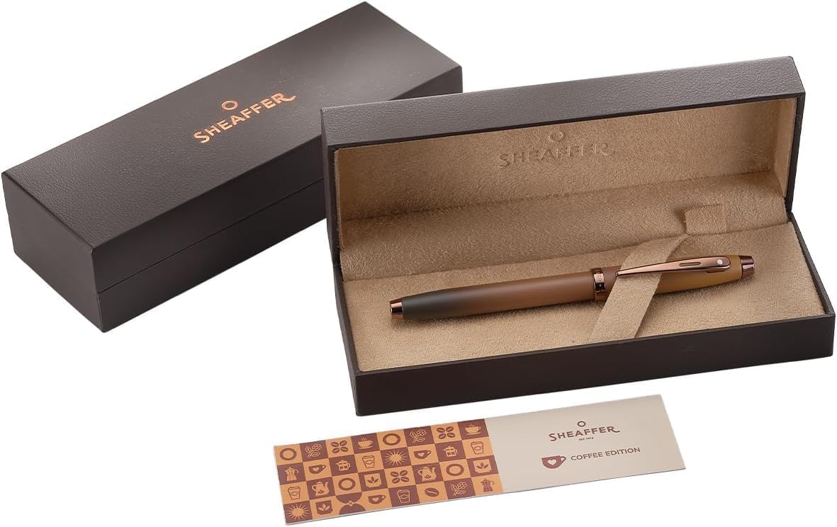 SheafferÂ® 100 9374 Coffee Edition Matt Brown Rollerball Pen with Regal Brown PVD Trims