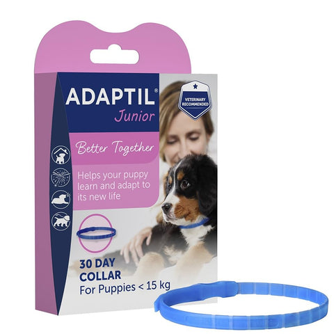 Adaptil Junior Adjustable Puppy Collar | Adaptil Dog Collar To Help Reduce Puppy Anxiety Using Natural Pheromones | Adjustable Calming Dog Collar For Puppies To Aid Training And Socialisation