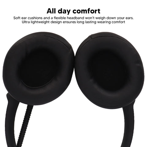 PC Headphone, Clear Chat Cell Phone Headset for Call Center for Business