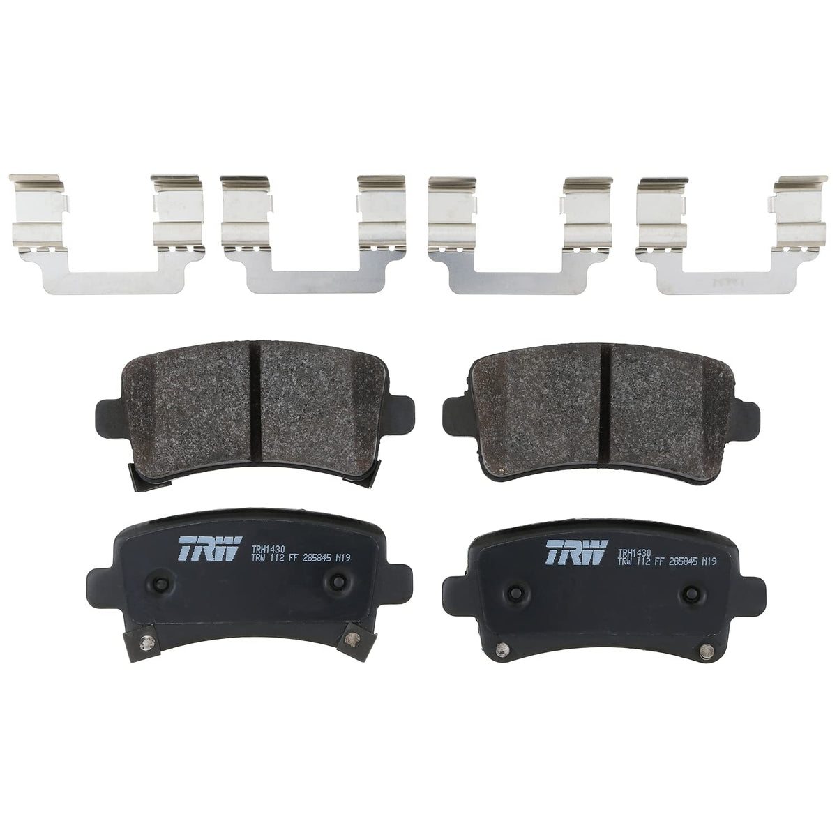 TRW Pro TRH1430 Disc Brake Pad Set For Chevrolet Malibu 2013-2015, Rear, And Other Applications