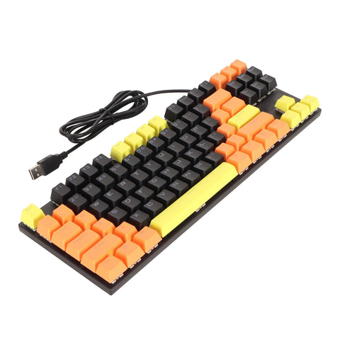 Wired Mechanical Keyboard, Mechanical Gaming Keyboard 87 Keys Scratch Resistant for Home
