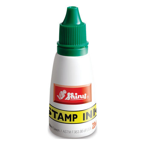 Green Refill Ink, Shiny Premium Water-Based Refill Ink for Rubber Stamps, 1oz