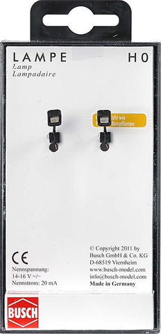 Busch 4132 Wall Lamps Rectangular 2/ HO Scale Model Lighting