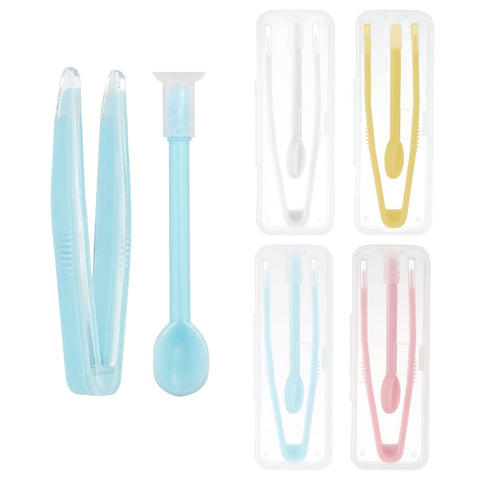 Qneneam 4 Pack Contact Lens Applicator, Contact Lens Remover Tool, Soft Lenses Applicator with Tweezers and Storage Case, Silicone Suction Stick for Safe Handling, Ideal for Travel & Daily Use
