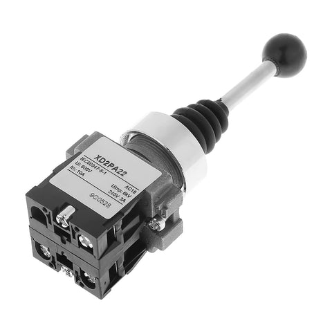 2NO Joystick Switch, Momentary Joystick Switch,XD2PA22CR 2NO 2 Position 2NO Momentary Type Monolever Locked Joystick Switch, DPST Toggle Switches