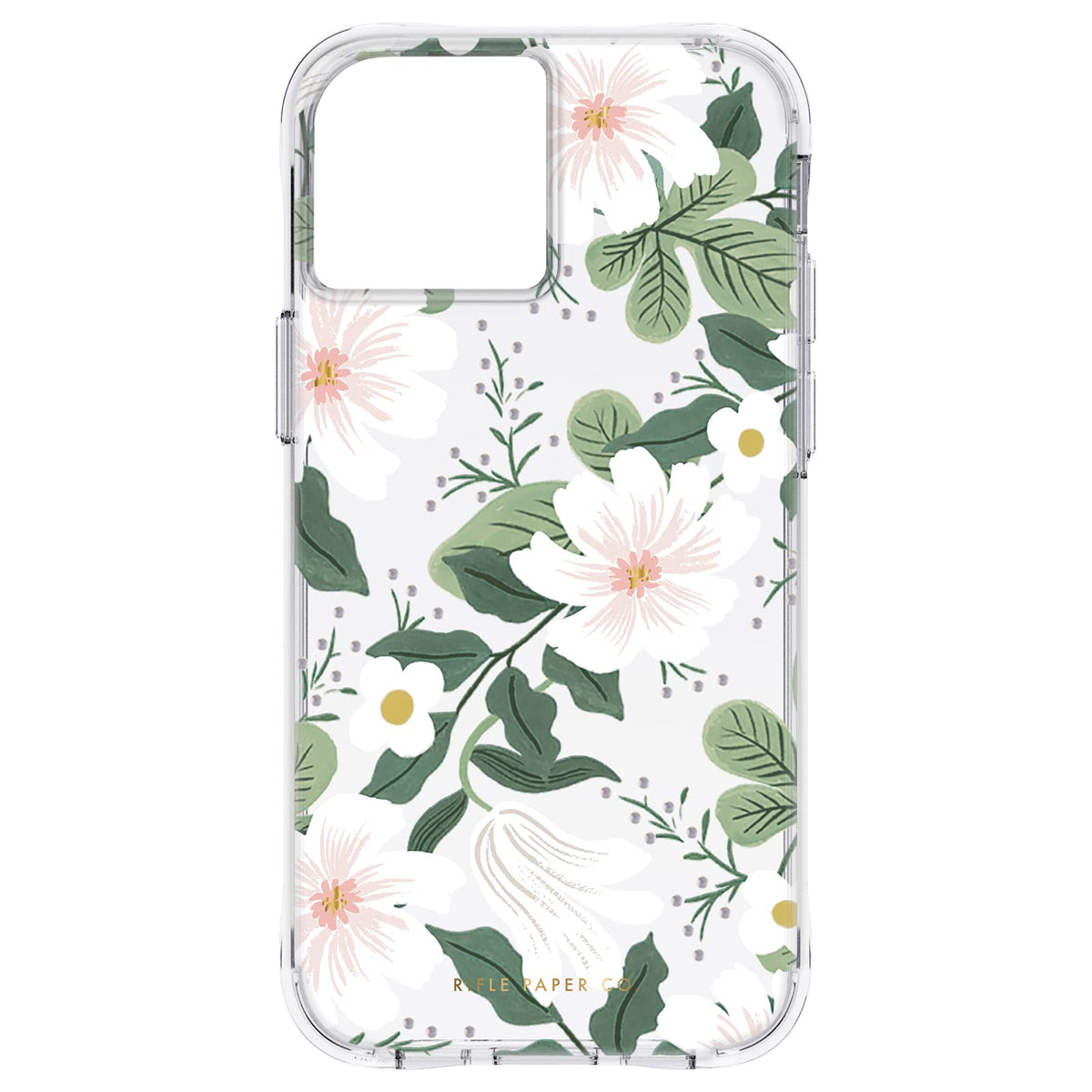 Rifle Paper Co. iPhone 13 Mini Case - 10ft Drop Protection with Wireless Charging - Luxury Floral 5.4" Cute Case for iPhone 13 Mini - Slim Lightweight, Anti Scratch, Shock Absorbing Materials - Willow