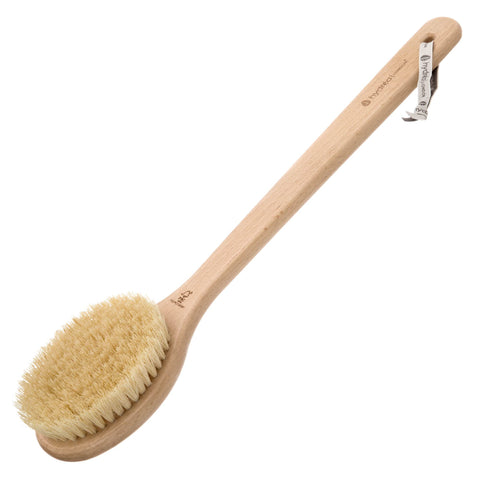 Hydrea London Dry Body Brush Long Handled Exfoliating Skin Brush with Vegan Cactus Bristle, Dry Brush Cellulite Remover, Exfoliating Body Scrubber, Improve Lymphatic Drainage FSCÃ‚Â® Certified Beechwood.