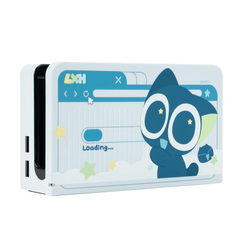 GeekShare PC Anti Scratch Switch OLED Dock Cover Hard Faceplate Sleeve Pad Shell Cover DIY Replacement Shell Compatible with Nintendo Switch OLED Charging Dock - Luo Xiaohei