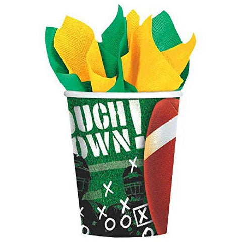 Amscan Football Frenzy, Paper Party Cups, 9 oz.