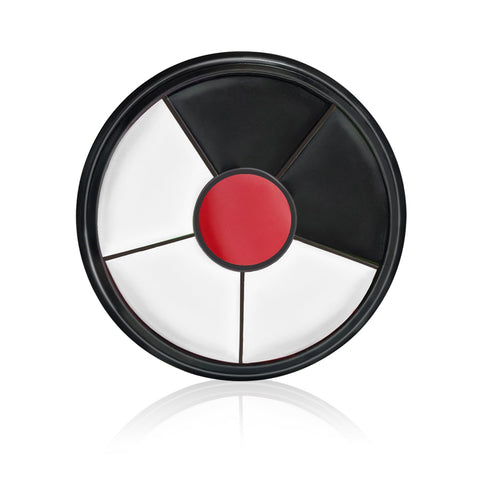 Clown Makeup Kit,Black White Red Face Paint Professional Adult Body Paint Kit for Halloween SFX Special Effects Makeup Kit