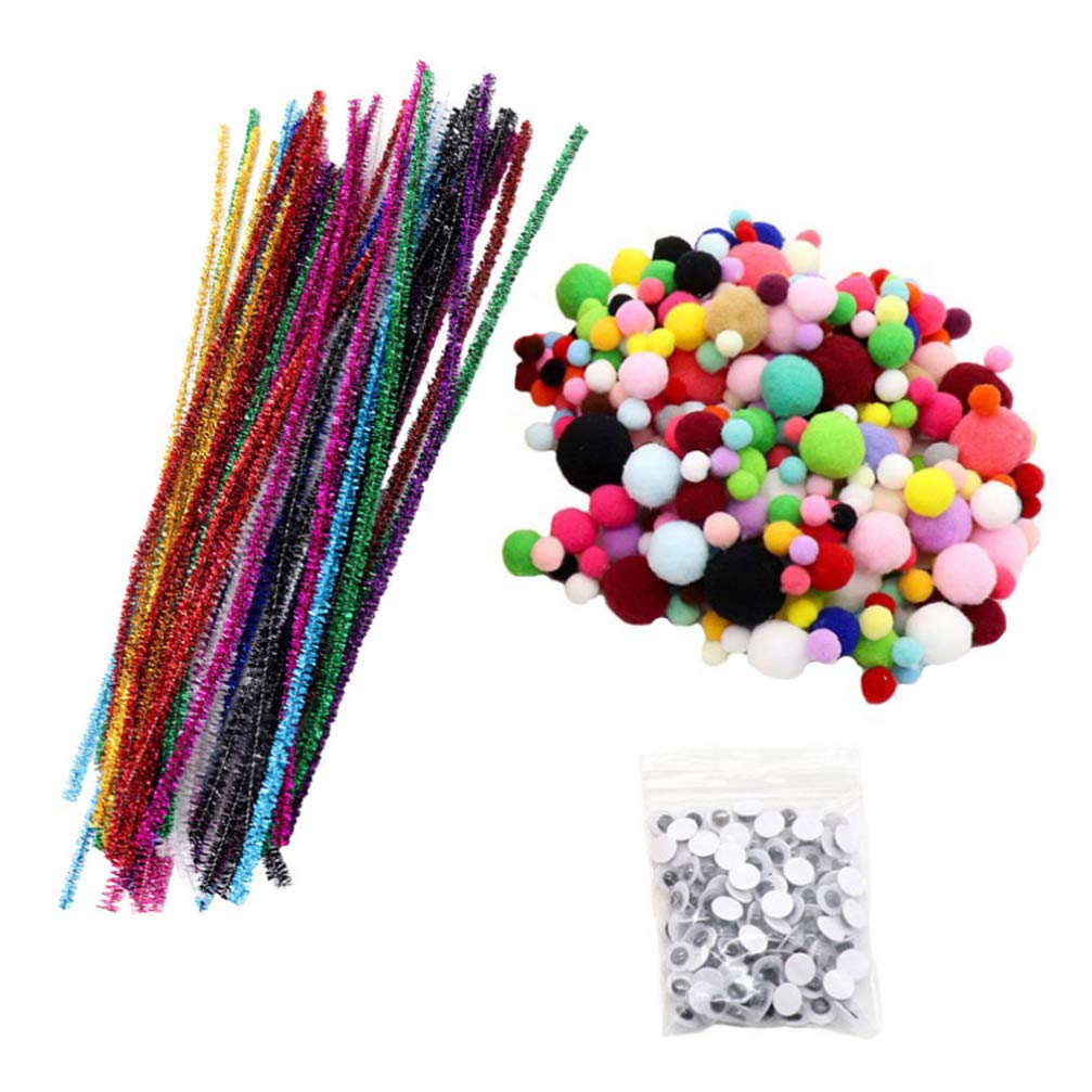 MILISTEN 1 Set Christmas Material Pack Art Kit Pompom Wiggle Arts Craft Pompom Pom Pom Balls Craft Sticks Bulk Cleaners Craft Supplies Pompon Balls Doll Child Plastic Tops Puzzle