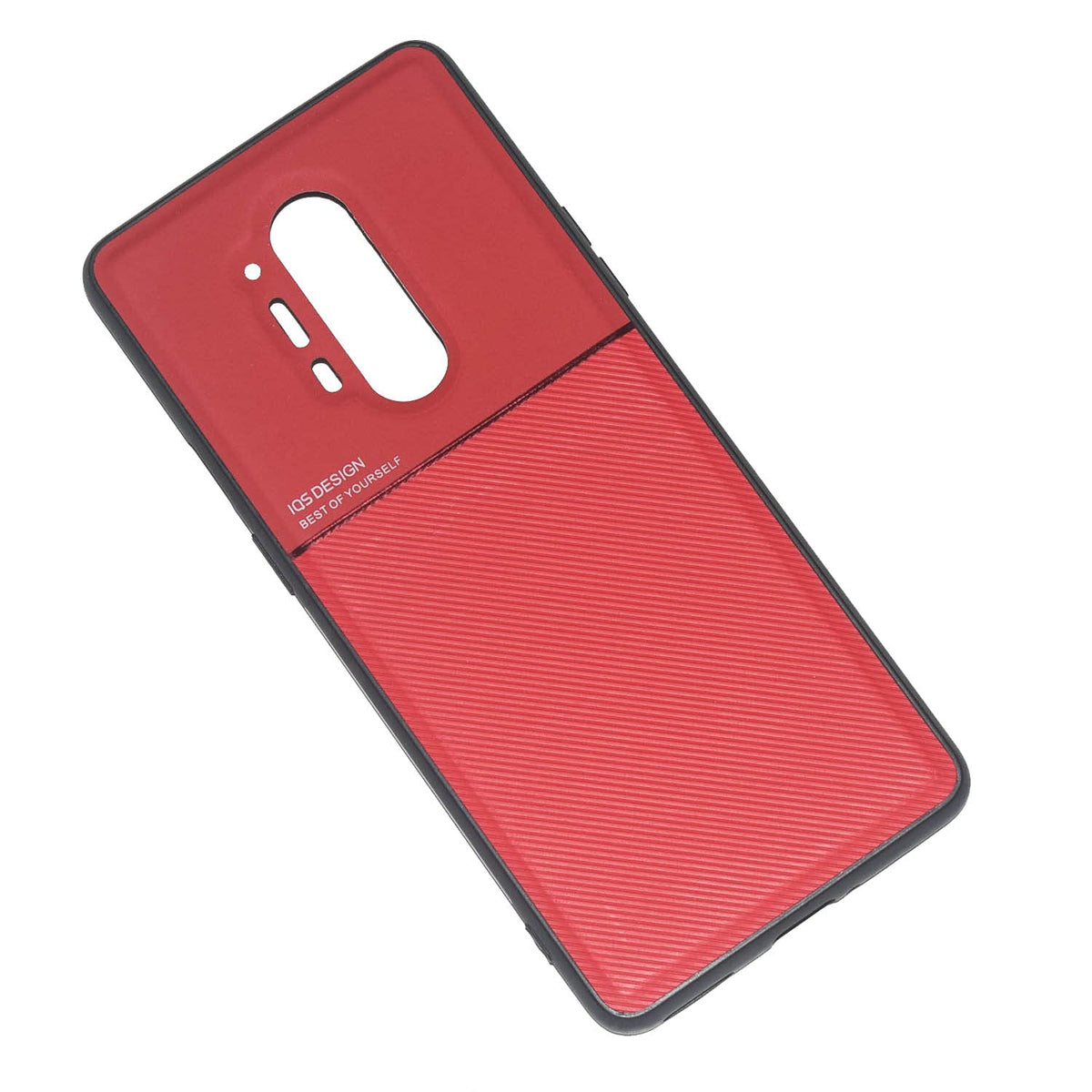 Kepuch Mowen Case Cover Bumper Built-in Metal Plate for Oneplus 8 Pro - Red