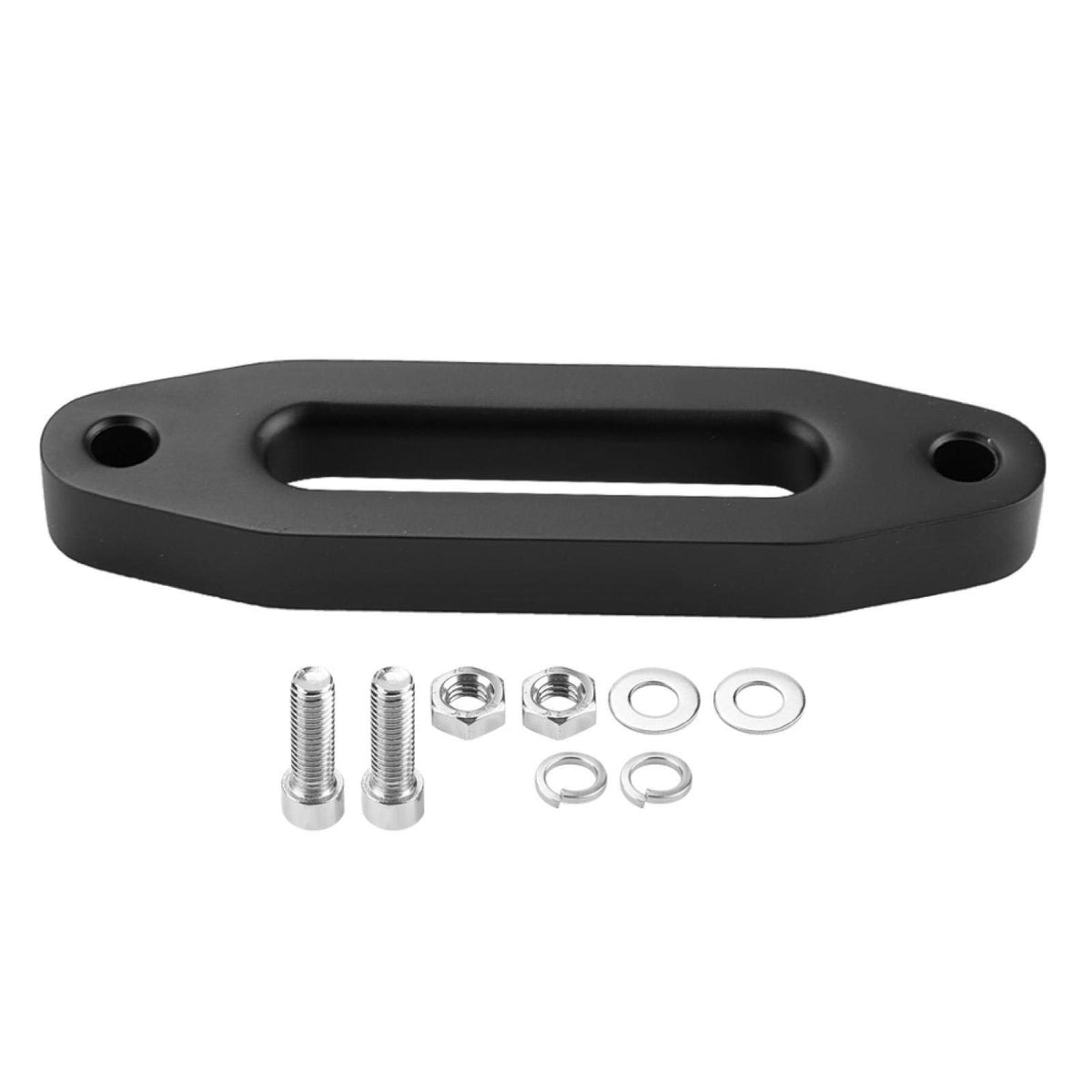 Yctze 6inch Black Aluminum Hawse Fairlead for Synthetic Winch Rope Cable ATV winch fairlead,utv winch rope and fairlead, 6 inch hawse fairlead,passacavo verricello winch fairlead